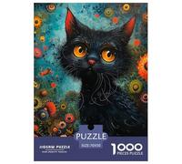 Puzzle 1000 Pezzi Cute Cat Qualità Premium Abstract Art Cat Puzzle Impegnativo Idea Regalo Uomo E Donna Perfetto Per Appassionati Di Puzzle Esperti 70x50cm/1000pcs