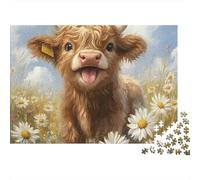 Puzzle 1000 Pezzi Cute Highland Calf Per Adulti E Bambini Con Giocattolo Colorato Impegnativo E Difficile Regalo Per La Famiglia 52x38cm/1000pcs