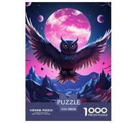 Puzzle 1000 Pezzi Cute Owl Qualità Premium Under The Beautiful Moon Puzzle Impegnativo Puzzle Al Divertenti Per Uomo E Donna Perfetto Per Appassionati Di Puzzle Esperti 38x26cm/1000pcs