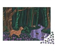 Puzzle 1000 Pezzi Dachhund Curiously Explores The Mysterious Jungle, Per Bambini/Adultí - Impossibili Classici 1000pcs (75x50cm)