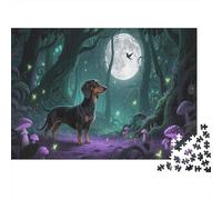 Puzzle 1000 Pezzi Dachshunds in The Mysterious Jungle, Per Bambini E Adulti Puzzle Per Gioco Familiare Difficile Sfida Grandi Dimensioni Regalo 1000pcs (75x50cm)
