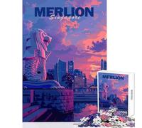 Puzzle 1000 pezzi decorazione da parete con città di Singapore regalo per compleanni gioco educativo allena il cervello e le mani dimensioni 50x75cm