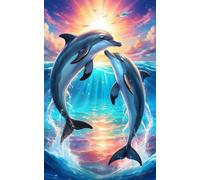 Puzzle 1000 Pezzi Delfino Dell'Oceano Puzzle Classici, Giochi Rilassamento e Intelligence, Puzzles Impossible, Idea Regalo Uomo e Donna