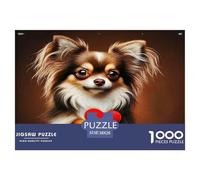 Puzzle 1000 pezzi dettagliato per adulti e bambini - Papillon, cuore rosso, attento, toni caldi, carta riciclata, gioco educativo stimolante 38x26cm