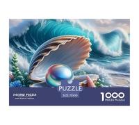 Puzzle 1000 Pezzi Difficile Sfida Adulti Perla Tesoro Oceano, Elfi Onda Oceano Sognante, Antistress Idea Regalo 70x50cm