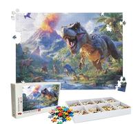 Puzzle 1000 Pezzi Dinosauro vulcano, Puzzle 1000 Pièces Challenge Impossible, Puzzles 75x50 cm Taglia Grande Adulti, Giochi Educativo per Famiglie, Regalo Puzzles Classici, Decorazioni Casa W3H-11