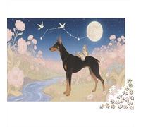 Puzzle 1000 Pezzi Doberman Pinscher in The Garden, Per Bambini E Adulti Puzzle Per Gioco Familiare Difficile Sfida Grandi Dimensioni Regalo 1000pcs (75x50cm)