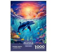 Puzzle 1000 Pezzi Dolphin Qualità Premium Underwater World Intrattenimento Creativo Divertimento Per Adulti Perfetto Per Appassionati Di Puzzle Esperti 70x50cm/1000pcs