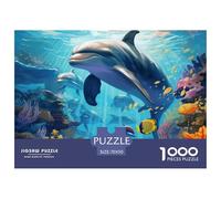 Puzzle 1000 Pezzi Dolphins Qualità Premium Underwater World Puzzle Impegnativo Puzzle Al Divertenti Per Uomo E Donna Per Adulti E Ragazzi 70x50cm/1000pcs