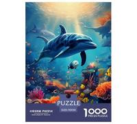Puzzle 1000 Pezzi Dolphins Qualità Premium Underwater World Puzzle Impegnativo Puzzle Al Divertenti Per Uomo E Donna Perfetto Per Appassionati Di Puzzle Esperti 70x50cm/1000pcs
