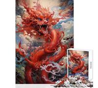 Puzzle 1000 pezzi Drago di sangue Giocattoli antistress Ottimo regalo per giochi Gioco impossibile Allena il tuo cervello e le tue mani Dimensioni 38x52cm