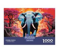 Puzzle 1000 Pezzi Elephant Qualità Premium African Animals Intrattenimento Creativo Divertimento Per Adulti Per Adulti E Bambini Da 12 Anni 70x50cm/1000pcs