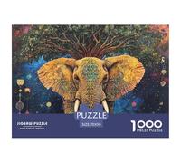 Puzzle 1000 Pezzi Elephant Qualità Premium African Animals Multicolore Puzzle Al Divertenti Per Uomo E Donna Regalo Per Adulti E Bambini Da 14 Anni E Più 70x50cm/1000pcs