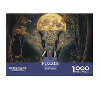 Puzzle 1000 Pezzi Elephant Qualità Premium Under The Moon Intrattenimento Creativo Divertimento Per Adulti Per Adulti E Ragazzi 70x50cm/1000pcs