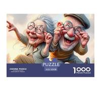 Puzzle 1000 pezzi estremamente difficile - Coppia anziana che balla allegramente, gioco educativo antistress 52x38cm