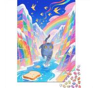Puzzle 1000 Pezzi European Shorthair Color Blocks, Per Bambini/Adultí - Relax Rompicapo Classici & Gift Box 1000pcs (75x50cm)