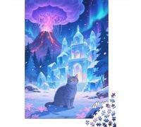 Puzzle 1000 Pezzi European Shorthair Outside The Crystal Palace, Per Bambini/Adultí - Sfida Grandi Dimensioni & Idea Regalo 1000pcs (75x50cm)