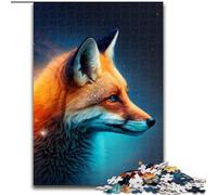 Puzzle 1000 pezzi Fantasy Fox Jigsaw Puzzle 1000 pezzi per adulti Natale Halloween Festa della mamma Capodanno Pasqua Regalo (Dimensioni 50x75cm)
