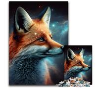 Puzzle 1000 pezzi Fantasy Fox Jigsaw Puzzle per adulti, rompicapo impegnativo - Giocattolo rilassante per adolescenti 50x75CM/19,68x29,52 pollici