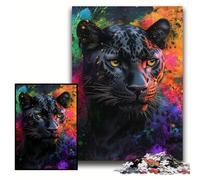 Puzzle 1000 pezzi Fantasy Leopard Puzzle in legno per adulti Dimensioni 50x75cm Regalo perfetto per compleanni e festività