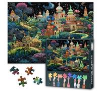 Puzzle 1000 pezzi Fantasy Mondo magico scena con personaggi incantati avventurosi storia d'amore misteriosa motivo fiaba per adulti idea regalo decorazione 70 x 50 cm