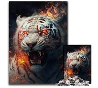 Puzzle 1000 pezzi Fantasy Tiger in legno per adulti, gioco interattivo per famiglie, decorazione fai da te per la casa, rompicapo regalo 50x75CM/19,68x29,52 pollici
