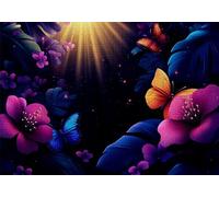 Puzzle 1000 Pezzi Farfalla Puzzle Adulti Sfida Impossibili Jigsaws Fiori Classica 3D Pattern Art Jigsaws per Divertimento Adulti e Bambina, Gioco Familiare, Festa Aziendale,Amore e Amico 75x50cm C-297