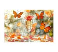Puzzle 1000 Pezzi Farfalla, Puzzle Rosa, Puzzles in Legno Sfide Divertenti Intrattenimento Creativo, Puzzles Classici Divertimento Confezione di Alta Qualità, Idea Regalo Donna, Decor, 75x50cm -1948