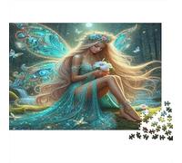 Puzzle 1000 Pezzi Fata con Ali Turchesi | Fata dell’Acqua Eterea | Cartone Resistente | Per Amanti del Silenzio | Unione Familiare 70x50cm