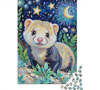 Puzzle 1000 Pezzi Ferrets Are in The Open Space on The Hillside, Per Bambini/Adultí - Relax Rompicapo Classici & Gift Box 1000pcs (75x50cm)