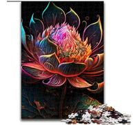 Puzzle 1000 pezzi Fiore di loto Nuovo puzzle artistico in cartone per adulti dimensioni 26x38cm Ideale come decorazione fai da te e come regalo rompicapo