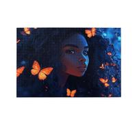 Puzzle 1000 Pezzi Fiore Puzzle Africa Adulti Arte Grandi Dimensioni Jigsaw di Legno con una Scatola e Poster, Impossibili Jigsaw Gioco Familiare for Adulti, Home Decor Regalo Donna 75x50cm E-1859