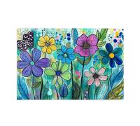 Puzzle 1000 Pezzi Fiore Puzzle Semplicità Adulti Arte Grandi Dimensioni Jigsaw di Legno con una Scatola e Poster, Impossibili Jigsaw Gioco Familiare for Adulti Principiante, Home Decor 75x50cm E-1366