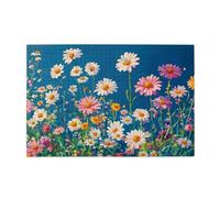 Puzzle 1000 Pezzi Fiore Puzzle Semplicità Adulti Arte Grandi Dimensioni Jigsaw di Legno con una Scatola e Poster, Impossibili Jigsaw Gioco Familiare for Adulti Principiante, Home Decor 75x50cm E-1400
