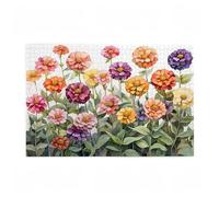 Puzzle 1000 Pezzi Fiore Puzzle Semplicità Adulti Arte Grandi Dimensioni Jigsaw di Legno con una Scatola e Poster, Impossibili Jigsaw Gioco Familiare for Adulti, Home Decor Regalo Donna 75x50cm D-464