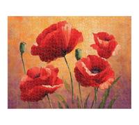 Puzzle 1000 Pezzi - Fiore & Rosso - Puzzle in Legno Durevole 1T#529 | Puzzle in Legno, Tagliati con Precisione, Inchiostro dai Colori Vivaci, Hobby Statico, Decorazione per Casa, Regalo, 50x75cm