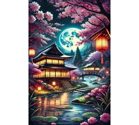 Puzzle 1000 Pezzi, Fiori Luna, Intrattenimento Creativo, Puzzle Classico Sfida Appassionante per Tutti Gli Appassionati di Puzzles, Ideale per Uomini, Donne o Ragazzi 75 x 50 cm