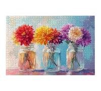 Puzzle 1000 Pezzi Fiori per Adulti, 75x50 cm Puzzle Bottiglia per Decorazione Parete, Giochi Educativo per Famiglie, Puzzles Arte in Legno Impegnativi, 1000 Pezzi Puzzles per Regalo Donne, -8662