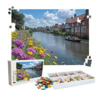 Puzzle 1000 Pezzi fiume casa, Puzzle 1000 Pièces Challenge Impossible, Puzzles 75x50 cm Taglia Grande Adulti, Giochi Educativo per Famiglie, Idea Regalo Appassionati Puzzles, Decorazioni Casa W3H-877