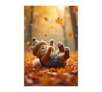 Puzzle 1000 Pezzi, Foglia D'Acero Gatto Puzzles, Gioco Educativo Sviluppare Osservazione e Logica, Puzzle 1000 Pezzi per Adulti