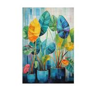 Puzzle 1000 Pezzi Foglia Puzzle Pianta Adulti Arte Grandi Dimensioni Jigsaw di Legno con una Scatola e Poster, Impossibili Jigsaw Gioco Familiare for Adulti Principiante, Home Decor 75x50cm D-1658