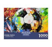 Puzzle 1000 Pezzi Football Qualità Premium Multi Colored Graffiti Intrattenimento Creativo Puzzle Al Divertenti Per Uomo E Donna Regalo Per Adulti E Bambini Da 14 Anni E Più 38x26cm/1000pcs