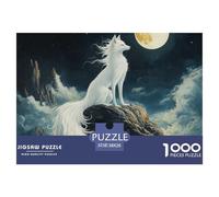 Puzzle 1000 Pezzi Fox Qualità Premium Under The Moon Intrattenimento Creativo Idea Regalo Uomo E Donna Perfetto Per Appassionati Di Puzzle Esperti 38x26cm/1000pcs