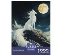 Puzzle 1000 Pezzi Fox Qualità Premium Under The Moon Intrattenimento Creativo Puzzle Al Divertenti Per Uomo E Donna Per Adulti E Ragazzi 38x26cm/1000pcs