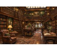 puzzle 1000 pezzi Galleria Libreria Vintage Legno