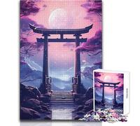 Puzzle 1000 pezzi Gate Japan Moon Night Relaxing Solo Quiet Time Superior Precision Cutting Play Toy Dimensioni 38x52cm