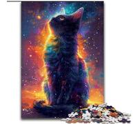 Puzzle 1000 pezzi Gatti colorati in legno, rompicapo ad alta difficoltà per adolescenti 50x75cm, Natale o compleanni