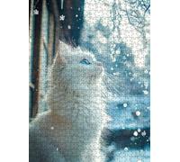 Puzzle 1000 Pezzi, Gatto Fiocchi Di Neve 3D Puzzle per Adulti Impegnativo, Educa Puzzles Artistico, Divertente E Stimolante Puzzles Decorativo per La Famiglia, Regalo e Decorazione Pareti DX0YL6-985