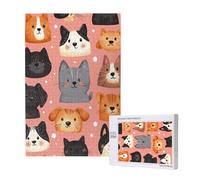 Puzzle 1000 Pezzi Gatto Puzzle Cane Grandi Dimensioni per Adulti Con Scatola di Imballaggio e Immagini di Riferimento, Divertenti Giochi per Tutta la Famiglia, Come Regalo per Amici e Amanti 2T-1871