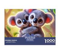Puzzle 1000 Pezzi Gemelli Koala che Abbracciano l'Albero, Antistress